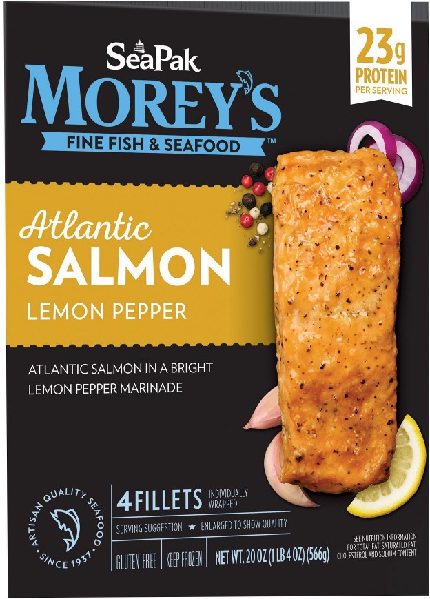 Atlantic Salmon Lemon Pepper, Individually Wrapped, Frozen Fillets, 4 ct./5 oz.
