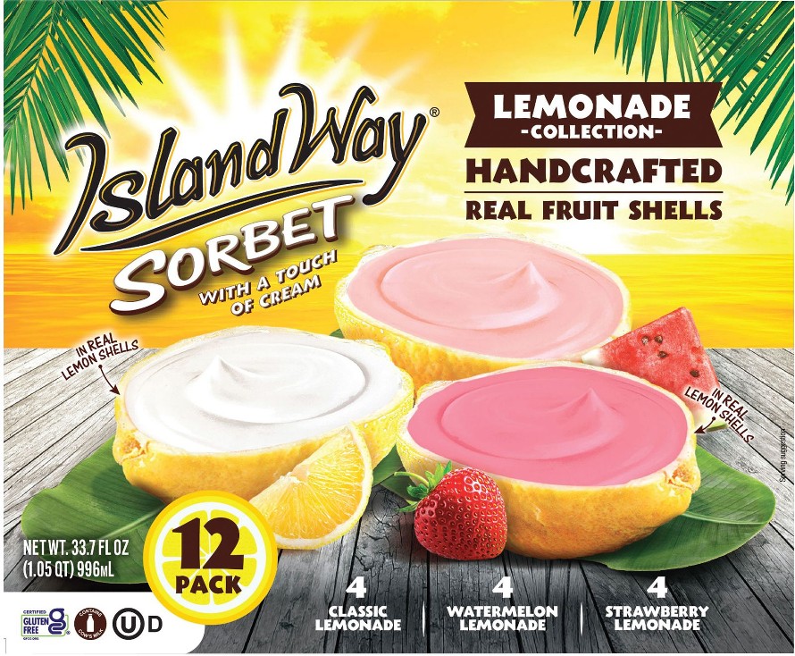 Lemonade Collection, Handcrafted Assorted Fruit Sorbet, 12 ct.