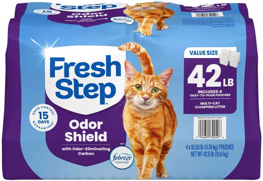 Odor Shield Multi Cat Clumping Litter with Febreze Freshness, 42 lbs.
