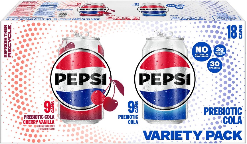 Prebiotic Soda, Original Cola, Cherry Vanilla, 18 pk./12 fl. oz.