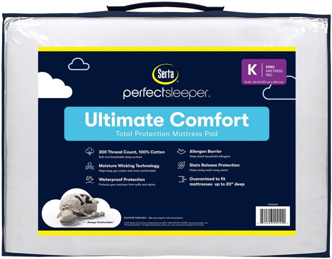 Perfect Sleeper Ultimate Comfort King-Size Mattress Pad