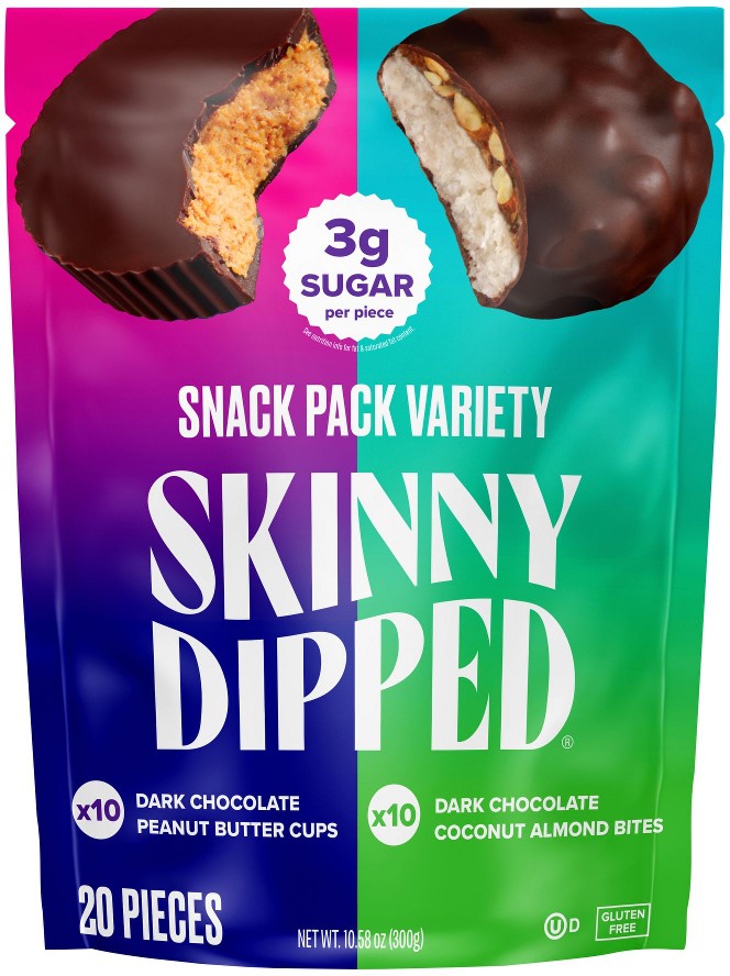 Dark Chocolate Peanut Butter Cups and Coconut Bites Variety Pack, 20 ct.