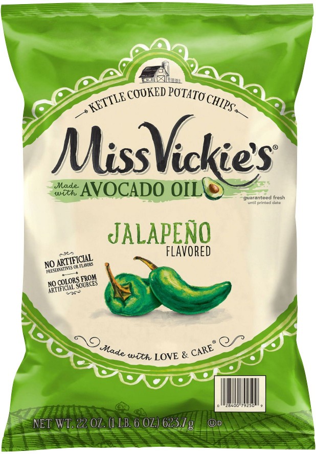 Kettle Cooked Potato Chips, Avocado Oil Jalapeno Flavored, 22 oz.