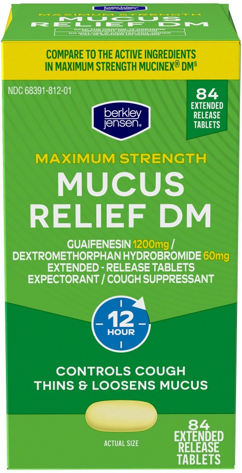 Maximum Strength Mucus Relief DM 60mg/1200mg Tablets, 84 ct.