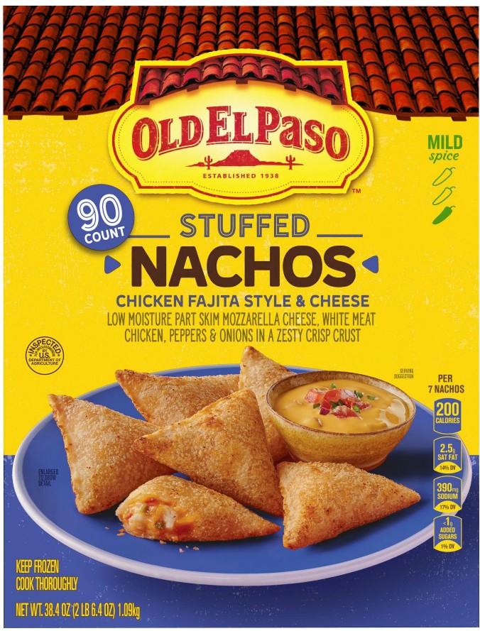 Stuffed Nachos Chicken Fajita Style and Cheese, 90 ct.