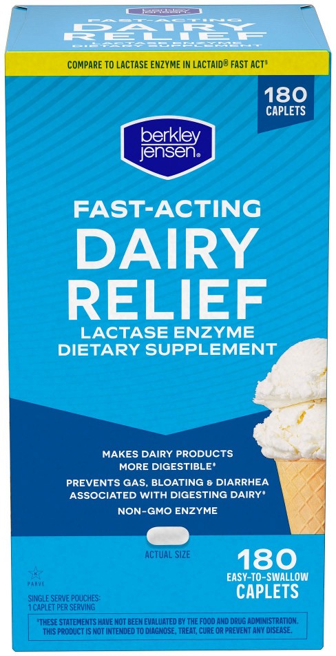 Fast-Acting Dairy Relief Caplets, 180 ct.