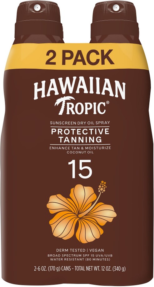 Protective Tanning Spray, SPF 15, 2 pk./6 oz.