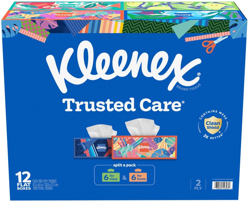 Trusted Care Facial Tissues, 12 pk./160 tissues per box