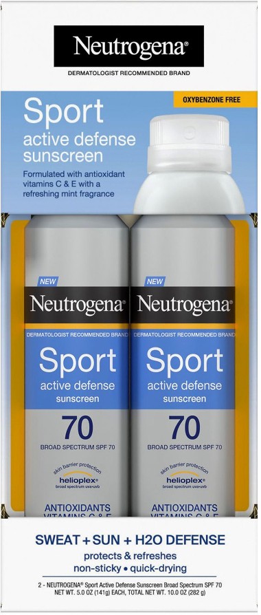 Sport Active Defense SPF 70 Sunscreen Spray, 2 pk. /5 oz.