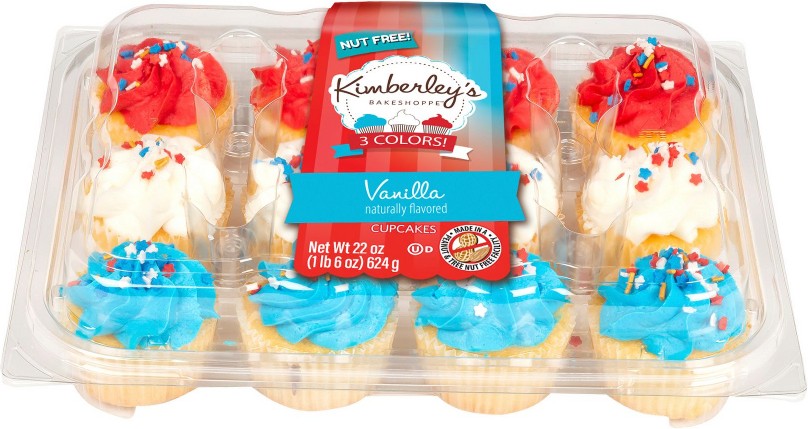 Vanilla Tri-Color Patriotic Regular Cupcakes, 12 ct.