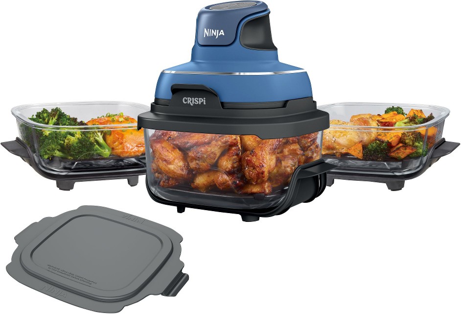 Crispi 5-in-1 Portable Glass Air Fryer Cooking System