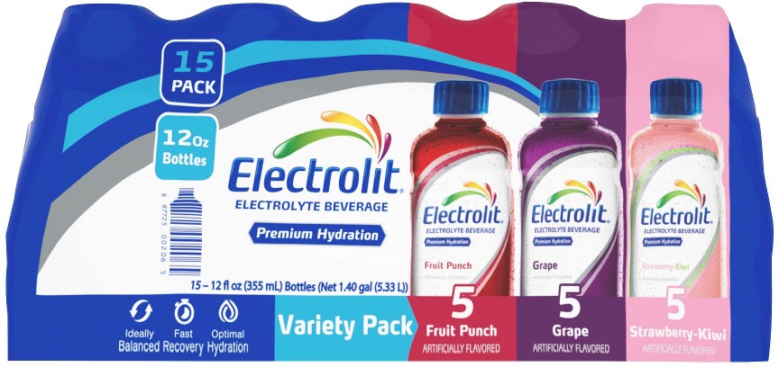 Premium Hydration Beverage, Variety Pack, Bottles, 15 pk./12 fl. oz.