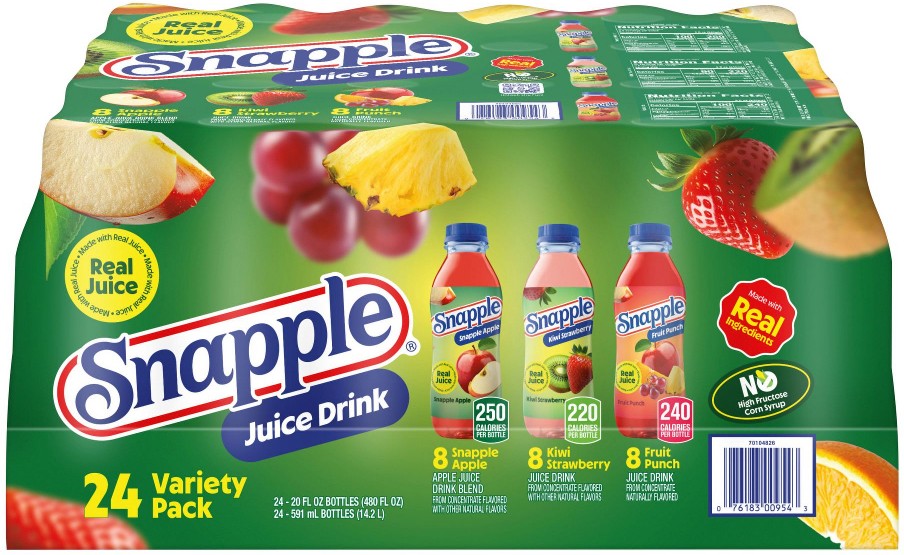 Juice Variety Pack, Recycled Plastic Bottles, 24 pk./20 fl. oz.