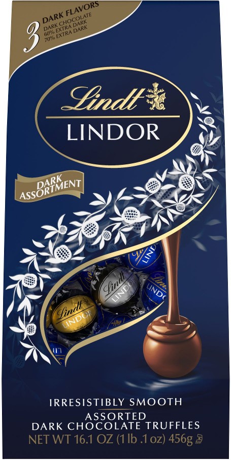 Lindor Assorted Dark Chocolate Candy Truffles, 16.1 oz.