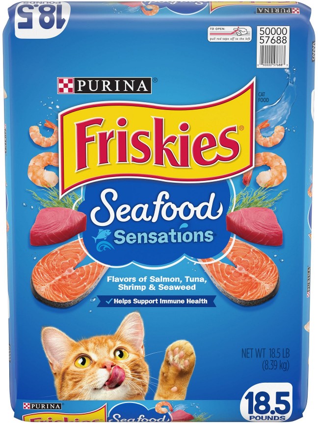 Friskies Seafood Sensations Dry Cat Food, 18.5 lbs.