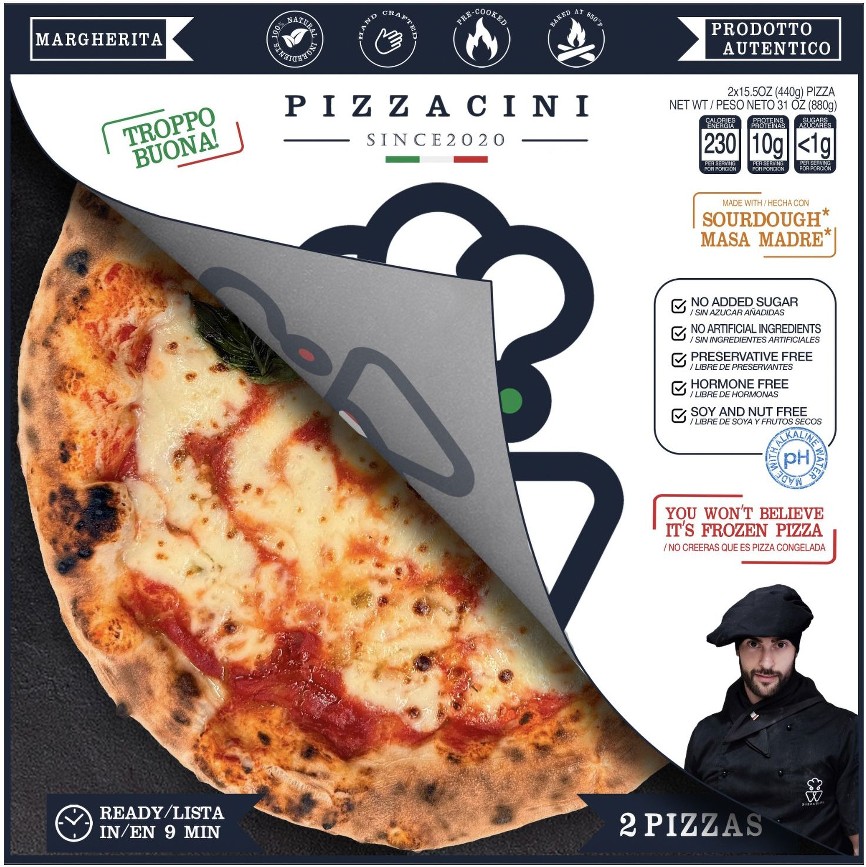 Frozen Margherita Pizza, All Natural, Non-GMO, 2 pk./15.5 oz.