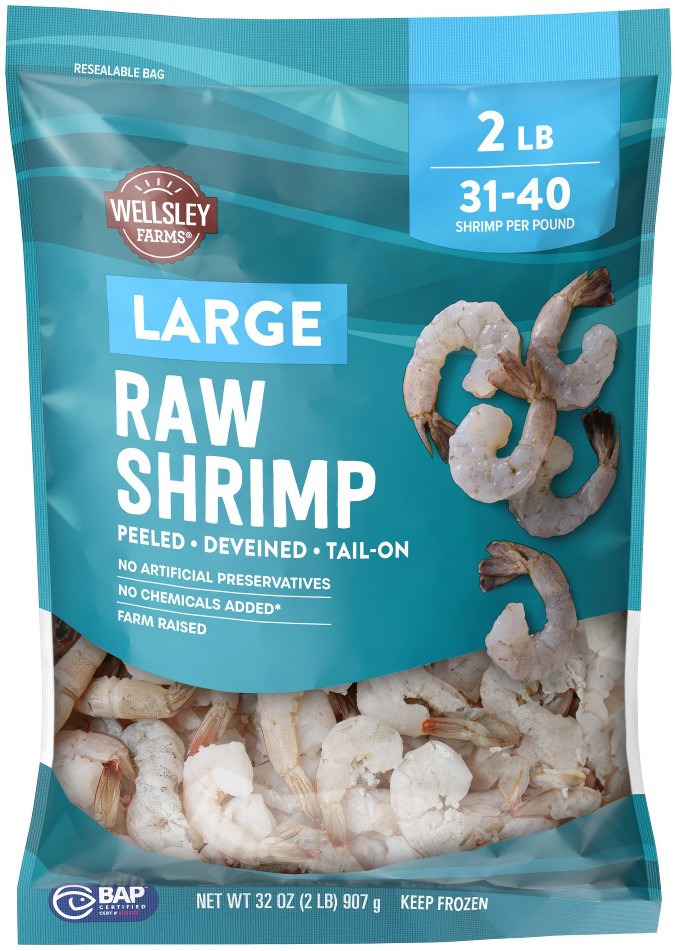 Uncooked Shrimp, 31-40 Shrimp Per Pound, 2 lbs.