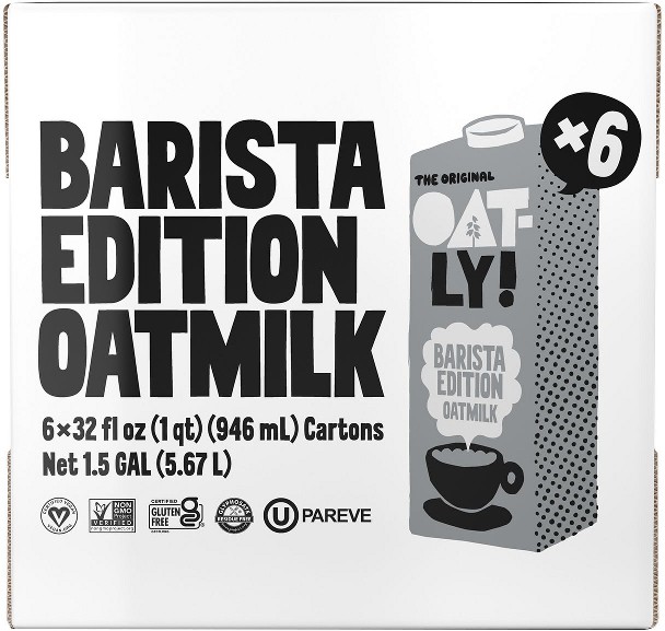 Oatmilk Barista Edition Oatmilk, Cartons, 6 pk./32 fl. oz.