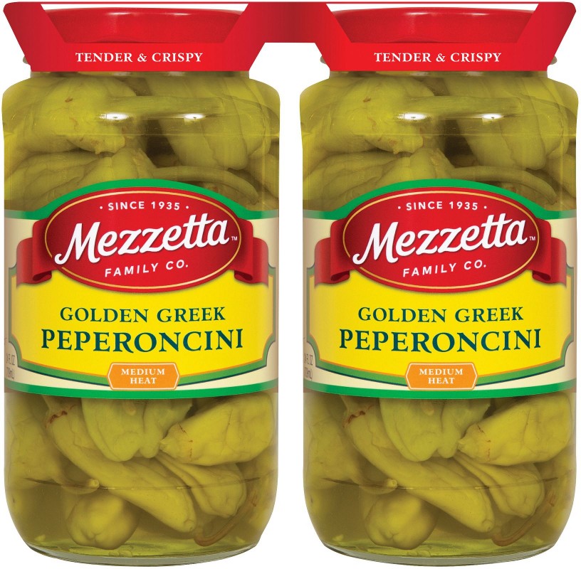 Golden Greek Whole Peperoncini Peppers, Jars, 2 pk./24 oz.