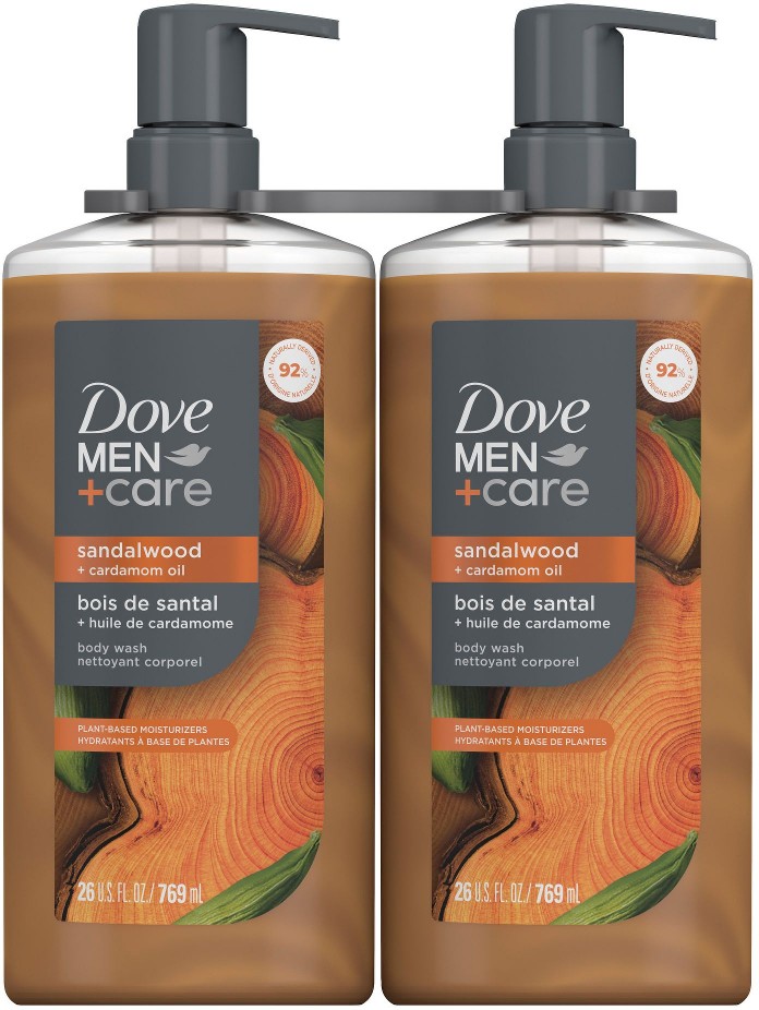 Men+Care Sandalwood + Cardamom Oil Body Wash, 2 pk./26 fl. oz.