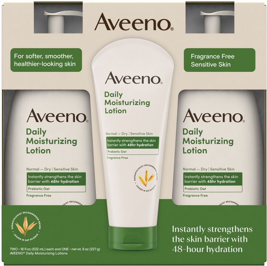 Daily Moisturizing Body Lotion For Dry Skin, 2 pk./18 fl. oz. + 8 oz. Tube