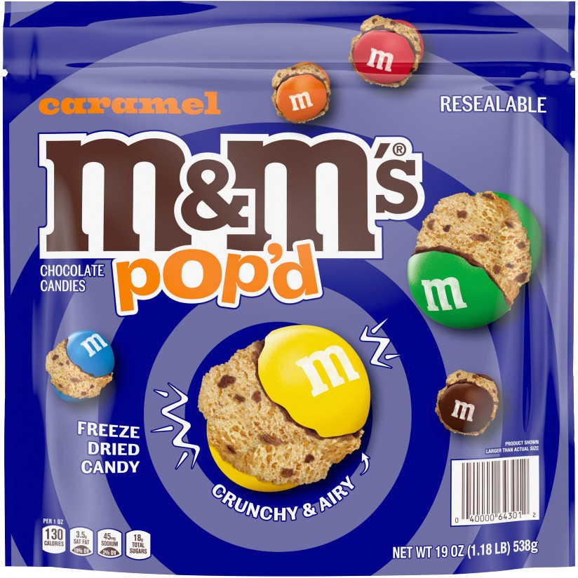 Pop'd Caramel Chocolate Crunchy Candy, Resealable Bag, 19 oz.