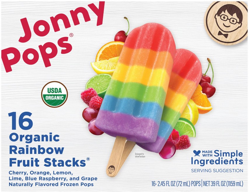 Organic Rainbow Fruit Stacks Pops, 16 ct.