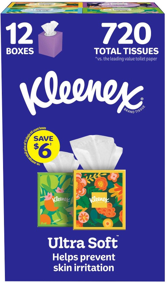 Ultra Soft Facial Tissues, 12 pk./720 total tissues