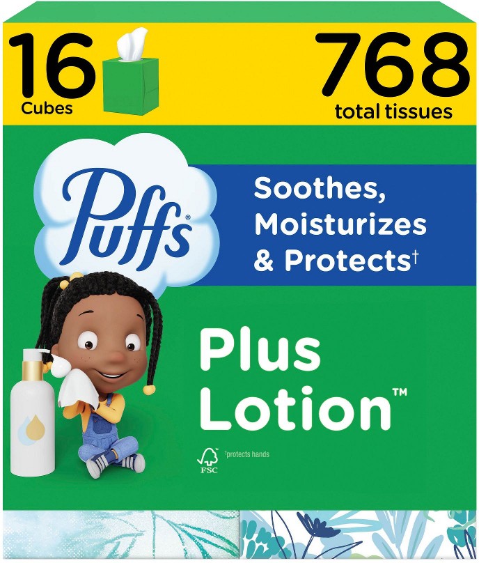 Plus Lotion Facial Tissues, 16 pk./48 tissues per box
