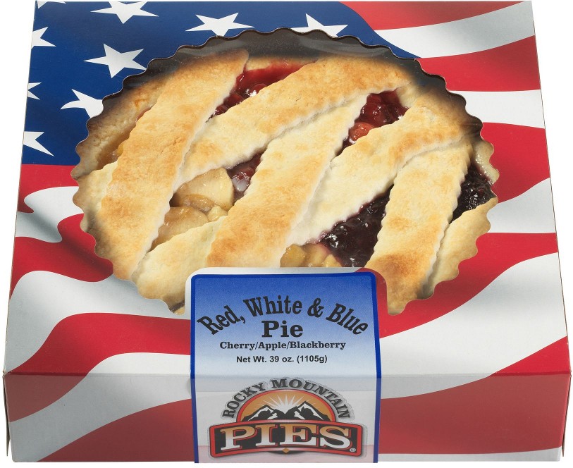 Red, White, & Blue Lattice Pie, Serves 9, 39 oz.