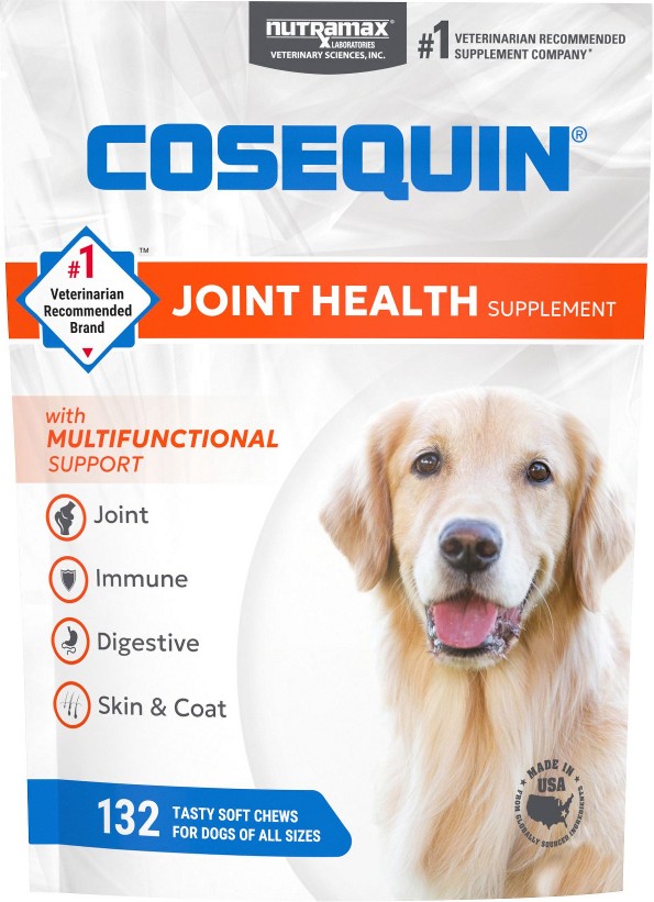 Cosequin Joint Health Supplement with Multifunctional Support for Dogs, Soft Chews, 132 ct.