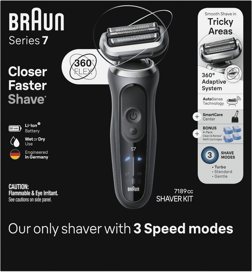 Series 7 7189cc Wet & Dry Electric Shaver Kit - Spice Grey