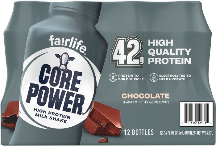 Core Power High Protein Shake, Chocolate, 42g Protein, 12 pk./14 fl. oz.