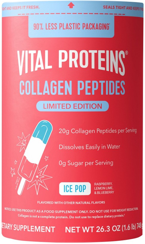 Collagen Peptides Powder, Ice Pop Flavor, 24 oz.