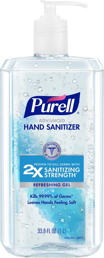 Advanced Hand Sanitizer Refreshing Gel - Pump Bottle, 1 Liter