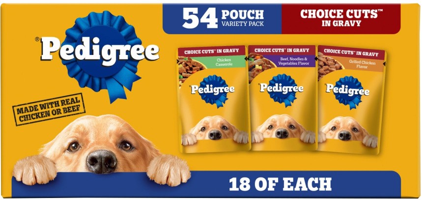 Pouch Wet Dog Food, 54 ct.