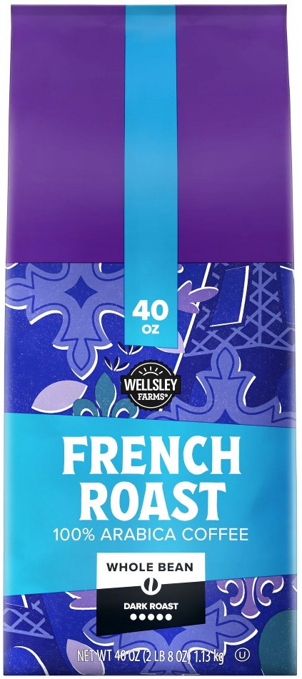 French Roast Whole Bean Coffee, Dark Roast, 40 oz.