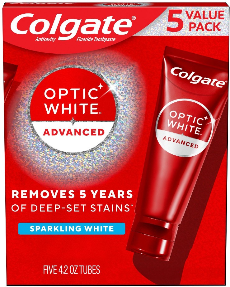 Optic White Advanced Hydrogen Peroxide Toothpaste 5 pk./4.2 oz. - Sparkling White