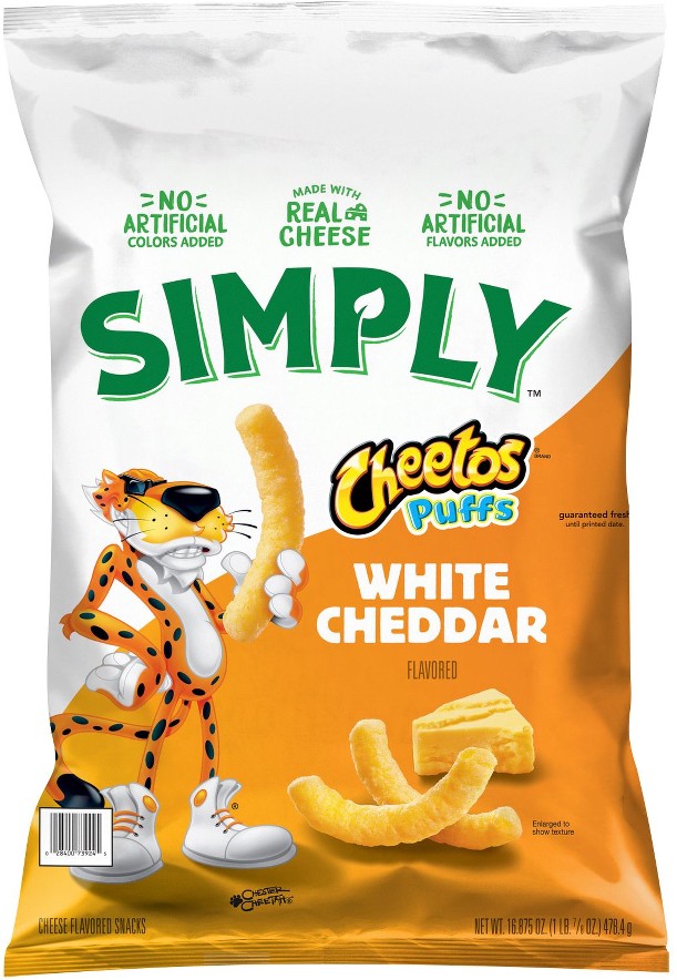 Simply Puffs White Cheddar Cheese Snacks, 16.875 oz.