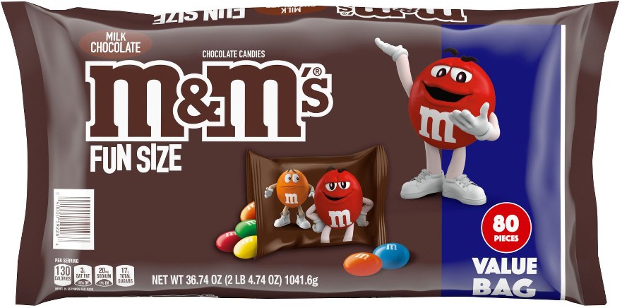 Fun Size Milk Chocolate Halloween Candy, Bulk Bag, 60 ct.