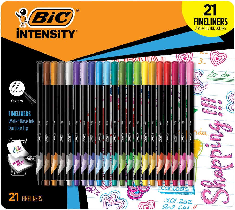 Intensity Fineliner Color Collections Fine Tip Assorted Color Pens, 21 ct.