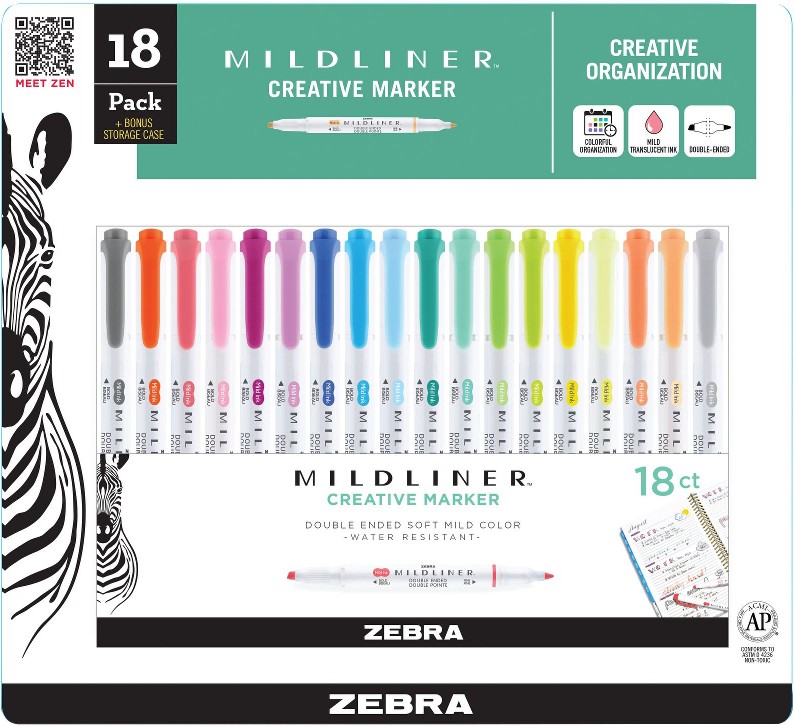 Mildliner Creative Marker Assorted, 18 pk.