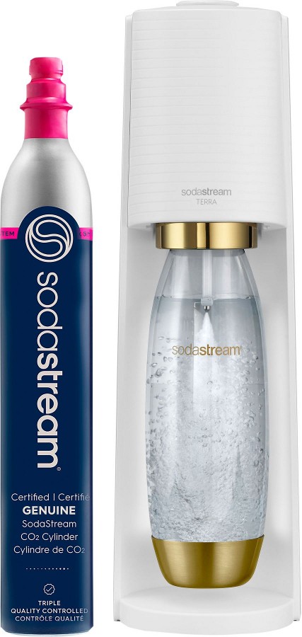 Terra Sparkling Water Maker Starter Kit - White