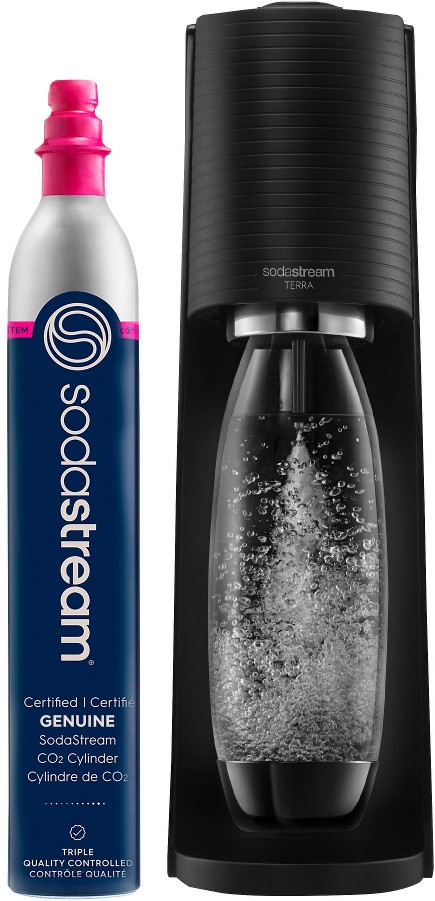 Terra Sparkling Water Maker Starter Kit - Black