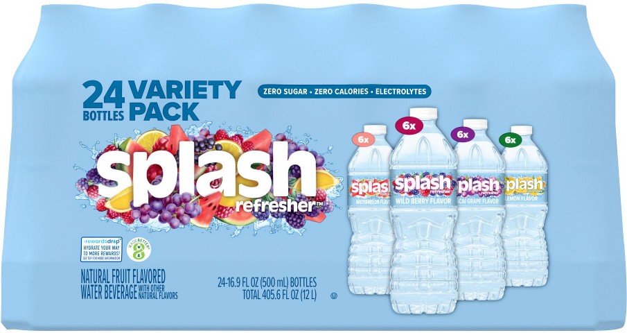 Variety Pack, Acai Grape, Lemon, Orange, Wild Berry, Watermelon, 24 pk./16.9 oz.
