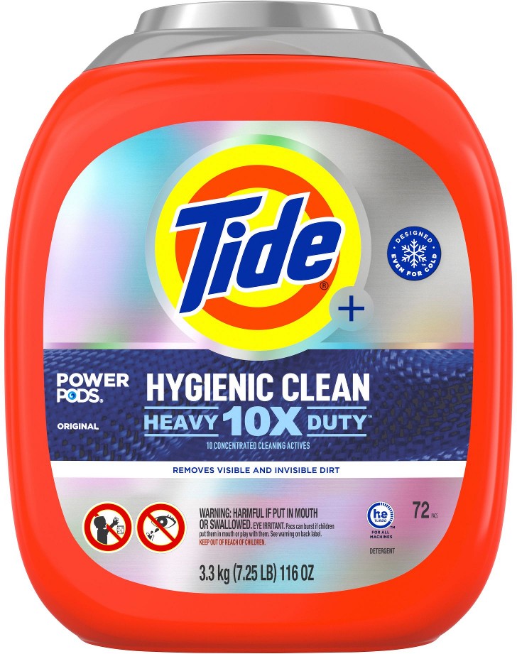 PODS Hygienic Clean Heavy Duty Laundry Detergent Pacs, Original Scent, 72 ct.