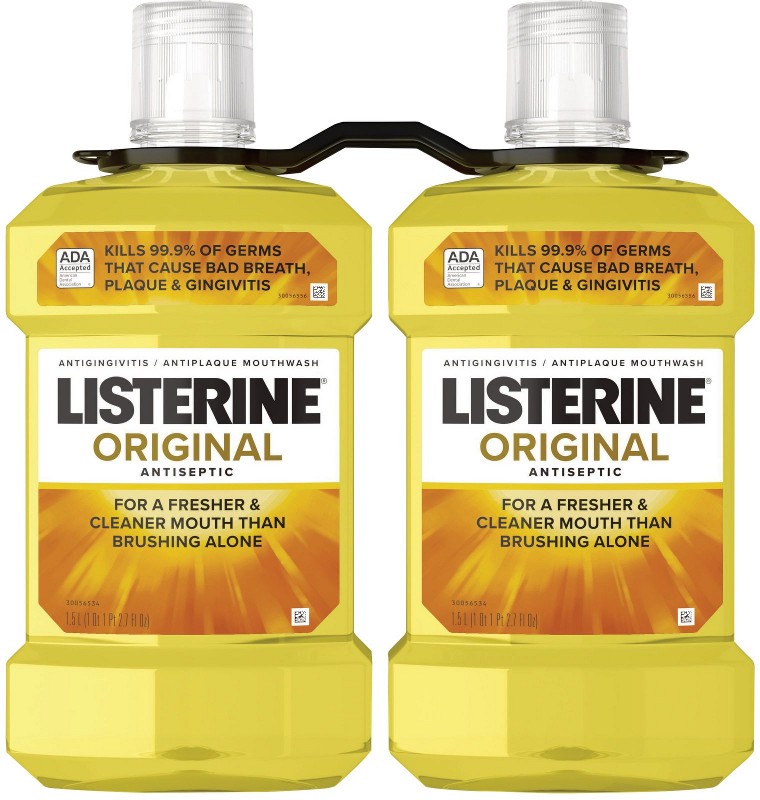 Original Antiseptic Mouthwash to Freshen Breath and Kill Germs, 2 pk./1.5L