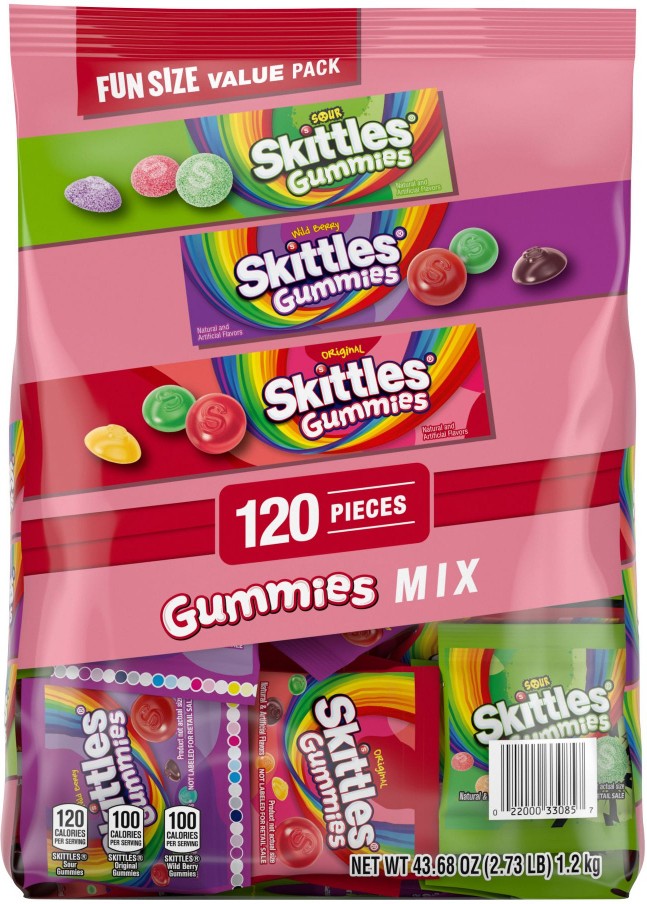 Gummies Fun Size Halloween Candy Variety Pack, Bulk Bag, 120 ct.