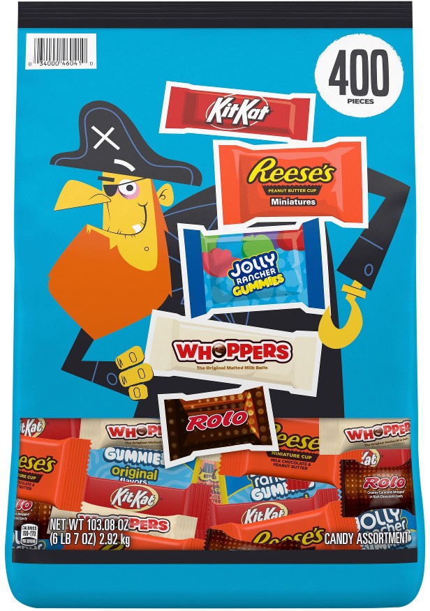 Assorted Flavored, Halloween Candy Bulk Bag, 400 ct.
