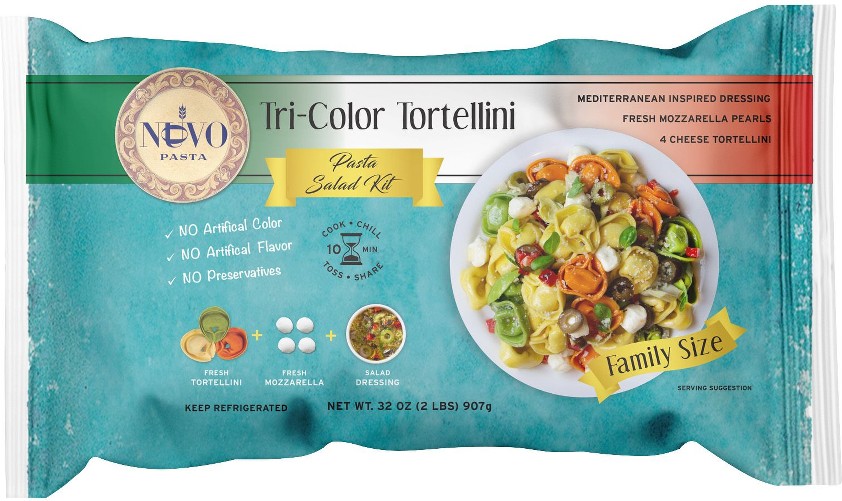 Tri-Color Tortellini Pasta Salad Meal Kit, Family Size, Serves 4 People, 32 oz.